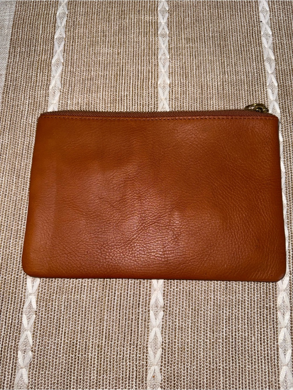 Madewell Leather Zip Pouch in Cognac Brown - Picture 2 of 6